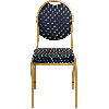 Банкетный стул Премьер Жаккард корона синяя/золото