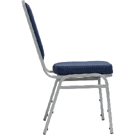 Банкетный стул Манхэттен 20 Рогожка синий, каркас серого цвета
