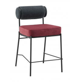 Стул полубарный Ponpoun тёмно-серый бордо