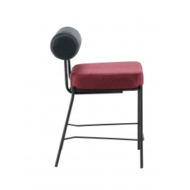 Стул полубарный Ponpoun тёмно-серый бордо