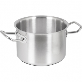 Кастрюля с крышкой; сталь нерж.; 7л; D=24,H=15см; матовый