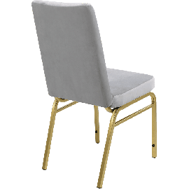 Банкетный стул Парламент Велюр серый, каркас золотой