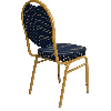 Банкетный стул Премьер Жаккард корона синяя/золото