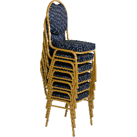 Банкетный стул Премьер Жаккард корона синяя/золото