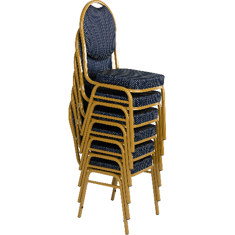 Банкетный стул Премьер Жаккард корона синяя/золото