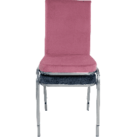 Банкетный стул Конгресс Велюр розовый, каркас цвет металлик