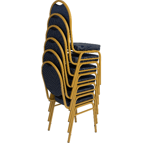 Банкетный стул Премьер Жаккард корона синяя/золото