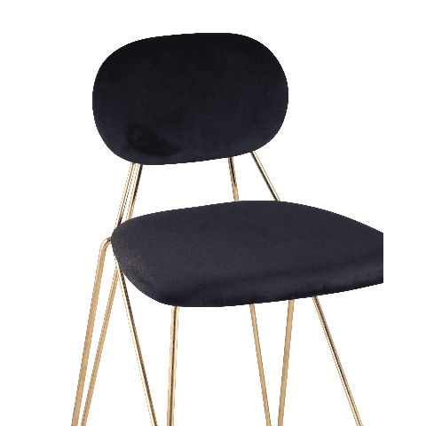 Стул Элис полубарный темно-синий