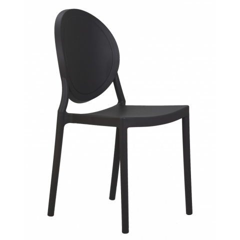 Пластиковый стул обеденный ALBERT, цвет чёрный