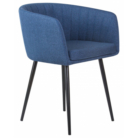 Стул обеденный ALINA с подлокотниками, синяя ткань