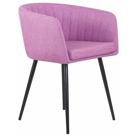Стул обеденный ALINA с подлокотниками, сиреневая ткань (LAR-106D-16)
