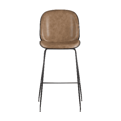 Стул барный Beetle PU со спинкой бежевый