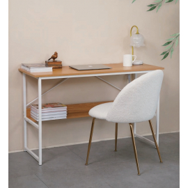 Компьютерный стол LUCIA H475 Дуб натуральный / черный каркас