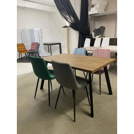 Стол BRICK M 120 Дуб Канзас/ Черный