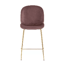 Стул полубарный Beetle со спинкой темно-розовый