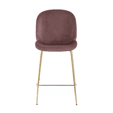 Стул полубарный Beetle со спинкой темно-розовый