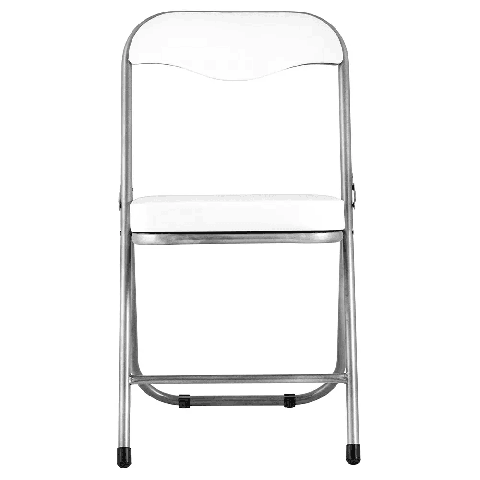 Стул складной ДЖОН металлик, белый