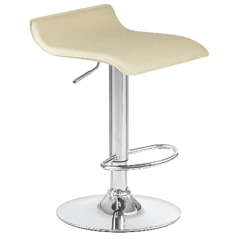 Мягкий барный стул TOMMY кремовый сиденье искусственная кожа