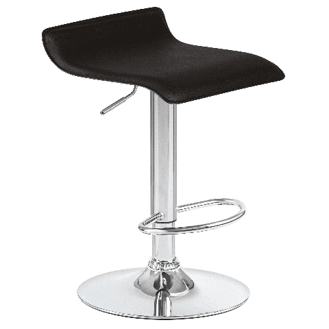 Мягкий барный стул TOMMY чёрный сиденье искусственная кожа