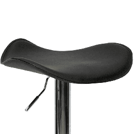 Мягкий барный стул Skat чёрный с подъемным механизмом