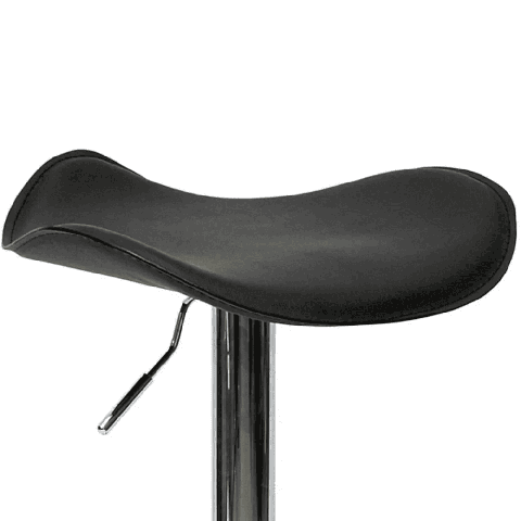 Мягкий барный стул Skat чёрный с подъемным механизмом