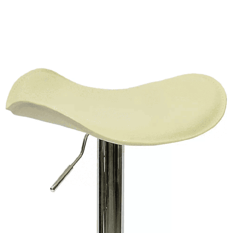 Мягкий барный стул Skat бежевый с мягким сиденьем