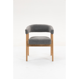 Стул обеденный Zubo с деревянными ножками темно-серый 2 шт.