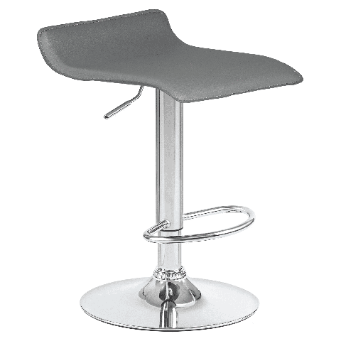 Мягкий стул барный TOMMY серый сиденье искусственная кожа