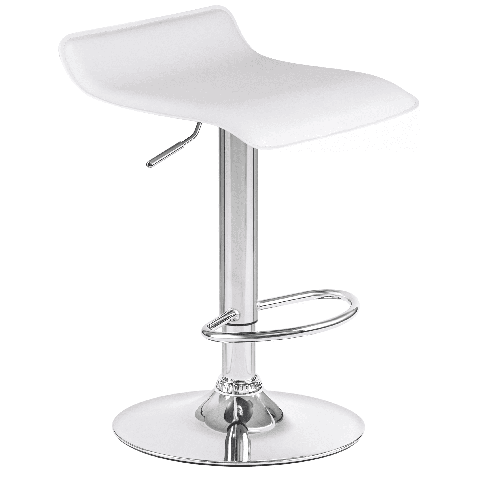 Мягкий стул барный TOMMY белый сиденье искусственная кожа