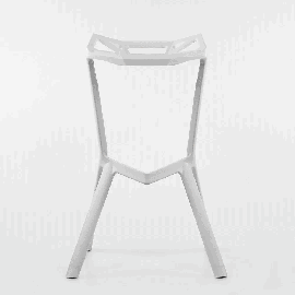 Пластиковый барный стул One белый с жестким сиденьем