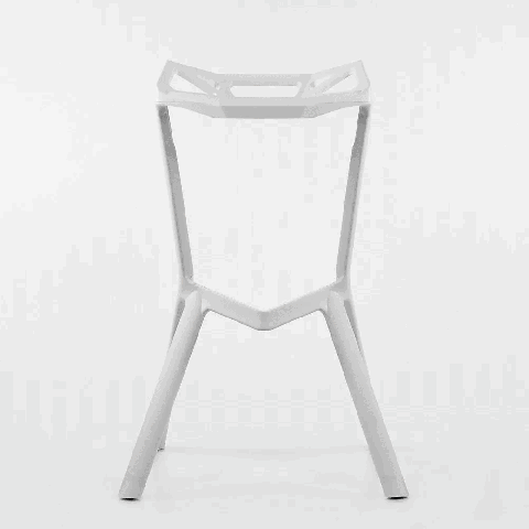 Пластиковый барный стул One белый с жестким сиденьем
