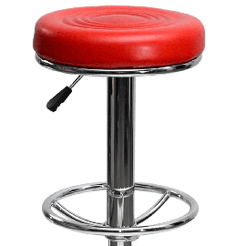 Барный стул Camp красный с подъемным механизмом