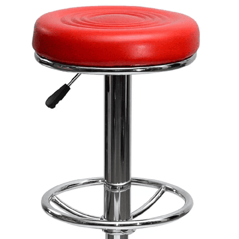 Барный стул Camp красный с подъемным механизмом