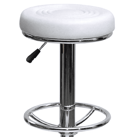 Барный стул Camp белый мягкое сиденье из экокожи