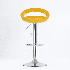 Барный стул Disco желтый, жесткое сиденье из пластика