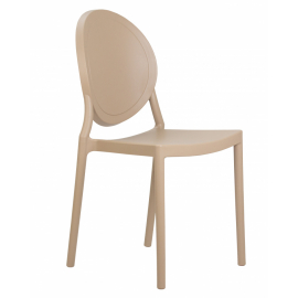 Пластиковый стул обеденный ALBERT, цвет бежевый