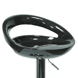 Барный стул Disco черный, сиденье пластик, ножка с газ-лифт