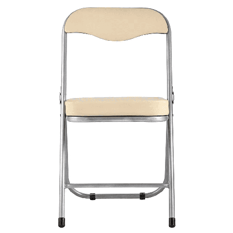 Стул складной ДЖОН металлик, кремовый