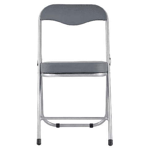 Стул складной ДЖОН металлик, серый