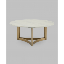 Журнальный столик Кассия 90*90 см светлая керамика