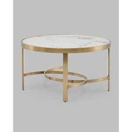 Журнальный столик Адриана 80*80 см светлая керамика