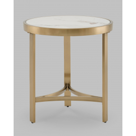 Журнальный столик Адриана 50*50 см светлая керамика