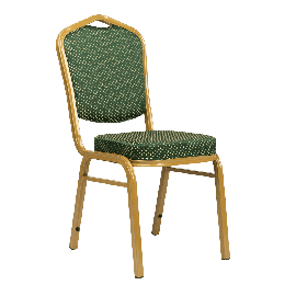 Банкетный стул Корона 25 Жаккард корона зеленая/золото