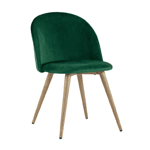 Стул Лион ткань велюр с ромбами зеленый
