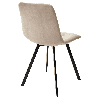 Стул CHILLI-Q SQUARE бежевый #5, велюр / черный каркас
