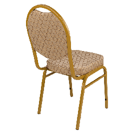 Банкетный стул Премьер Жаккард арш оскар бежевый/золото