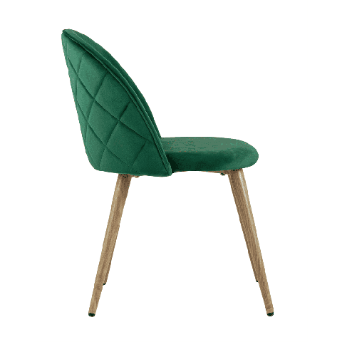 Стул Лион ткань велюр с ромбами зеленый