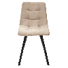 Стул CHILLI-Q SQUARE бежевый #5, велюр / черный каркас