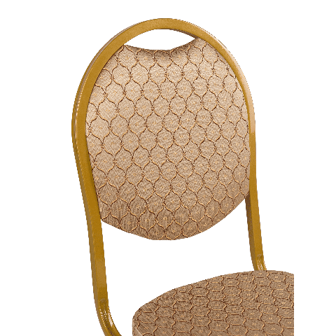 Банкетный стул Премьер Жаккард арш оскар бежевый/золото