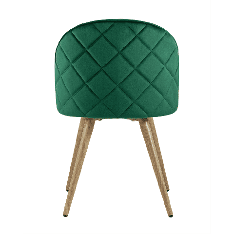 Стул Лион ткань велюр с ромбами зеленый